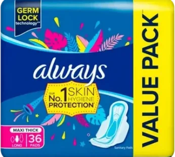 Always Long Maxi Thick Sanitary Pads 36 Pack