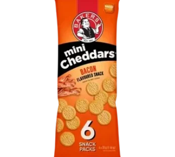Bakers Bacon Flavoured Mini Cheddars Pack 6 x 33g
