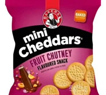 Bakers Mini Cheddars Fruit Chutney Flavoured Snack 33g