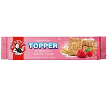 Bakers Topper Raspberry Flavoured Cream Biscuits 125g