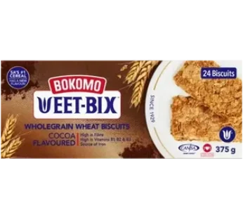 Bokomo Weet-Bix Cocoa Flavoured Wholegrain Wheat Biscuits 375g