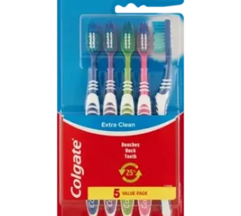 Colgate Extra Clean Toothbrushes 5 Pack