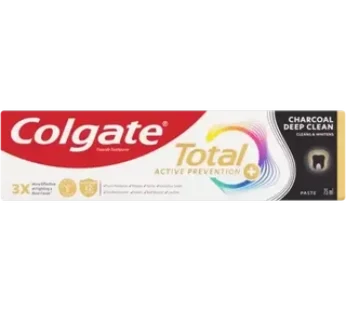 Colgate Total Active Prevention Charcoal Deep Clean Fluoride Toothpaste 75ml