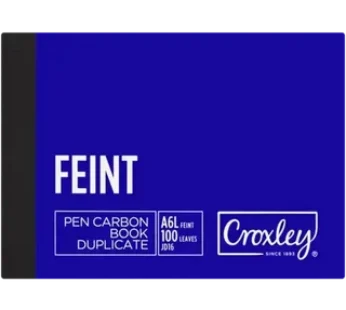 Croxley A6 Duplicate Pen Book 100 Leaves