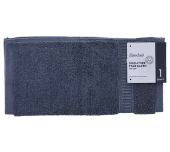 Essentials Chicago Navy Face Cloth 30 x 30cm