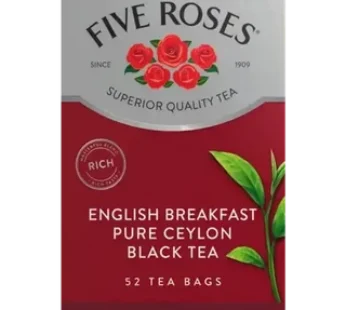 Five Roses English Breakfast English Breakfast Pure Ceylon Tea Bags 52 Pack