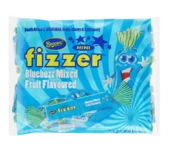 Fizzer Blue Buzz Mini Mixed Fruit Flavoured Sweets 100 Pack