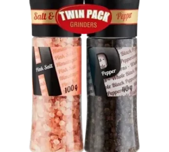 I Love Spice Himalayan Salt & Pepper Grinder Combo 140g