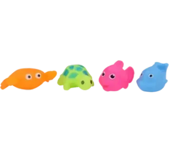 Jolly Tots Toy Animal Bath Squeakers 3 Piece 3 Months +