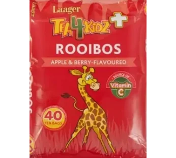 Laager Tea4kids+ Apple & Berry Flavoured Rooibos Tea Bags 40 Pack