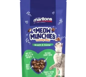 Marltons Meow Munchies Breath & Dental Crunchy Bites Cat Treats 50g