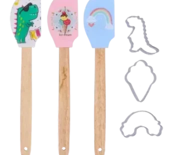 Millini Mini Spatula and Cookie Cutter 2-Piece (Colour May Vary)