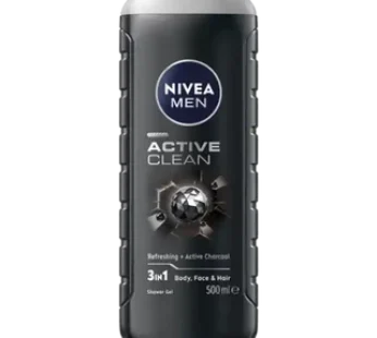 NIVEA MEN Active Clean 3-In-1 Shower Gel 500ml