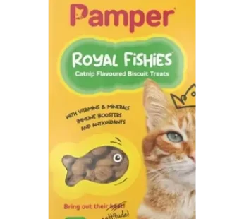 Pamper Royal Fishies Catnip Flavoured Biscuit Treats 250g