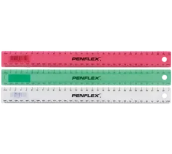 Penflex Plastic Ruler 30cm (Colour May Vary)
