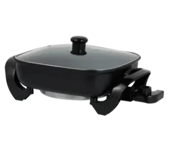 Platinum Electric Frying Pan with Glass Lid
