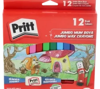 Pritt Jumbo Wax Crayons 12-Pack