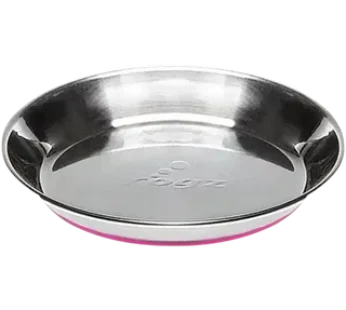Rogz Pink Stainless Steel Non-Slip Cat Bowl