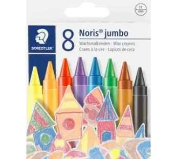 Staedtler Noris Jumbo Multicoloured Wax Crayon Set 8-Piece