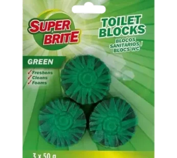 Super Brite Green Toilet Block 3 x 50g