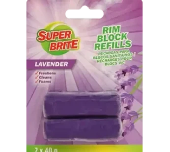Super Brite Rim Block Refills Lavender Scented 2 x 40g