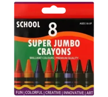 Super Jumbo Wax Crayons 8-Pack