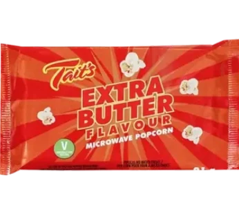 Tait’s Extra Butter Microwave Popcorn 91g