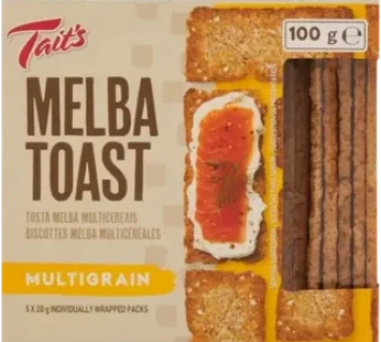 Tait’s Multigrain Melba Toast 100g