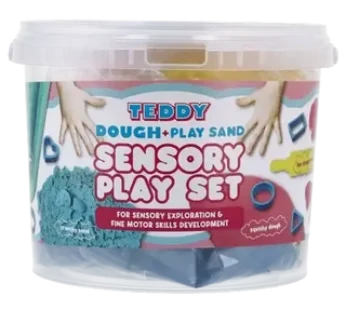 Teddy Dough + Play Sand Sensory Play Set