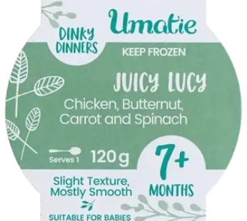 Umatie Dinky Dinners Juicy Lucy Frozen Baby Food 7+ Months 120g