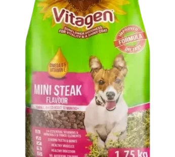 Vitagen Mini Steak Flavour Dry Adult Dog Food 1.75kg