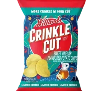 Willards Crinkle Cut Sweet Vinegar Flavour Potato Chips 120g